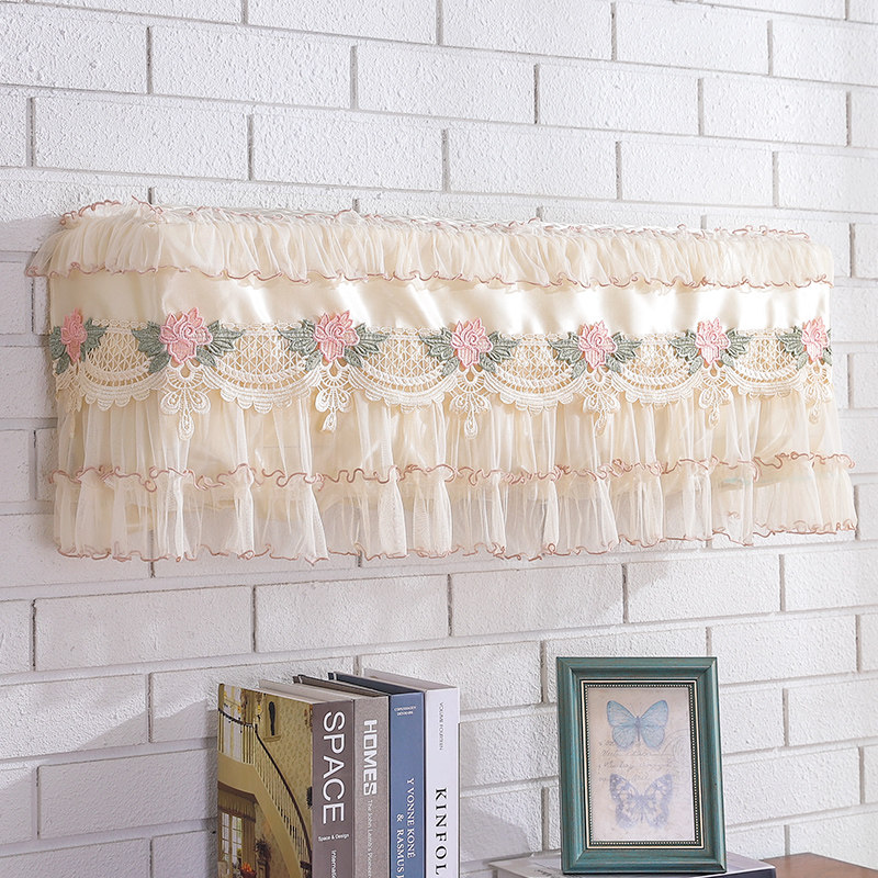 空调防尘罩罩套挂式帘空调套防尘套格力美的海尔空调罩挂机蕾丝