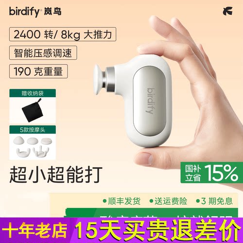 birdify岚鸟G20筋膜枪按摩器女生多功能迷你按摩器小型肌肉按摩枪