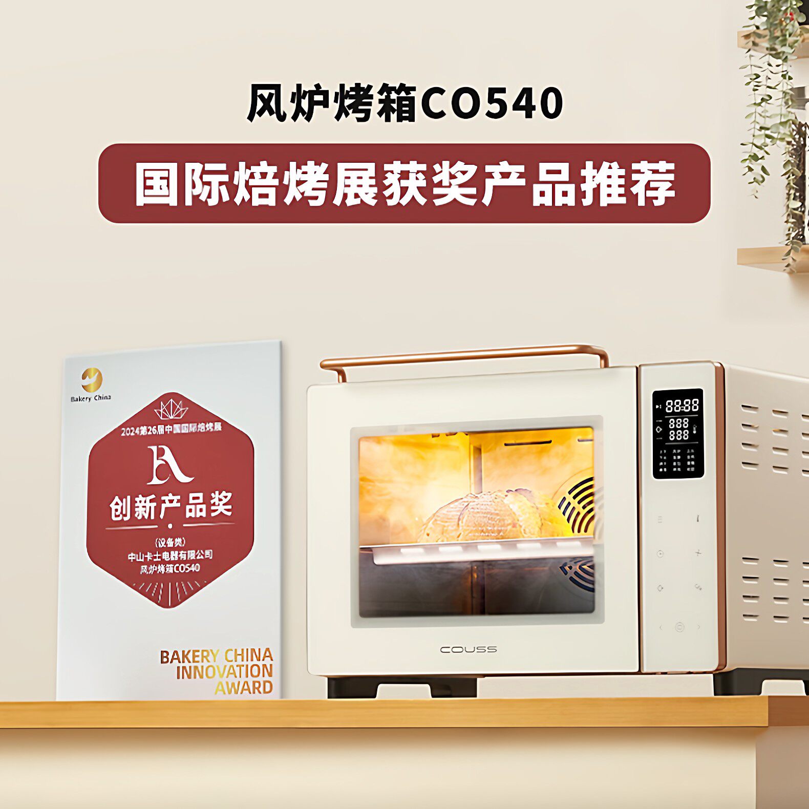卡士540风炉烤箱蒸汽喷雾烘焙专用40升微蒸汽小型家用发酵电烤箱