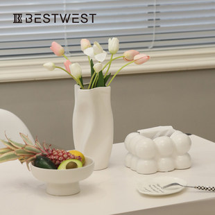 花瓶复古陶瓷摆饰客厅插花鲜花创意高级感2025新款餐桌干花瓶