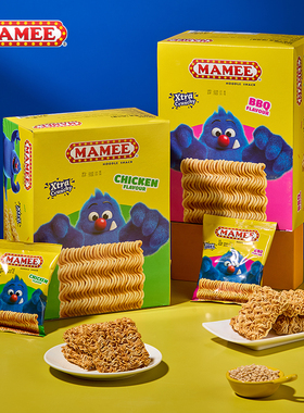 临期马来西亚进口MAMEE妈咪面掌心干脆面香辣鸡汁烧烤味膨化零食