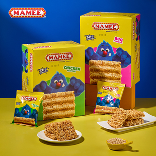 临期马来西亚进口MAMEE妈咪面掌心干脆面香辣鸡汁烧烤味膨化零食