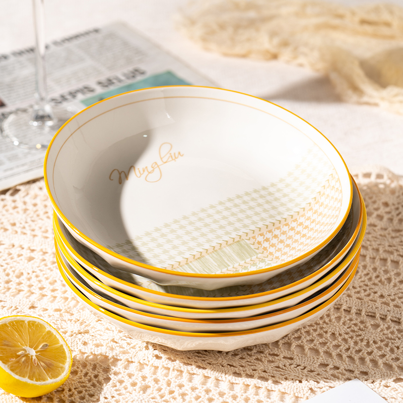 釉下彩陶瓷盘子菜盘家用餐盘碟子