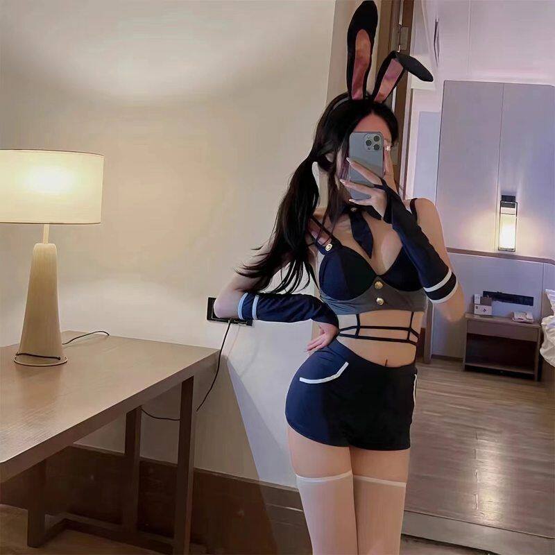 星空学姐 新品兔子警官制服情趣睡衣少女性感短裙cosplay少女套装