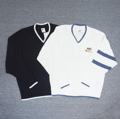 NIKE耐克男子NSW复古长袖V领线衫