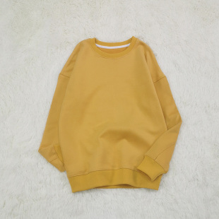 大毛圈230克套头外套加大码 纯棉100%棉秋冬季 圆领卫衣女2023新款