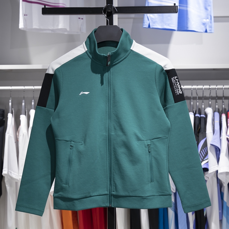 李宁休闲外套2024冬季新款团购系列女子立领开衫无帽卫衣AWDUA82