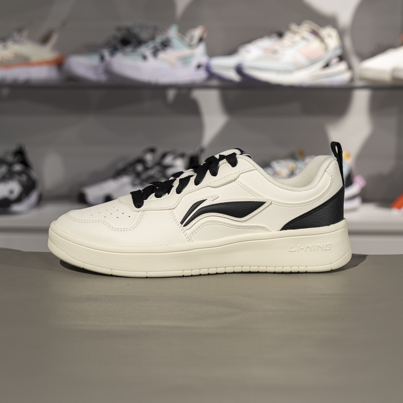 李宁板鞋男鞋初云正品2025春季新款低帮轻便休闲鞋小白鞋AGCV189