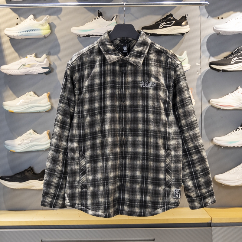 李宁男子翻领宽松休闲外套