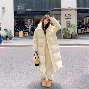 明摩同款羽绒服女过膝2025年新款加厚宽松设计感冬季时尚外套爆款