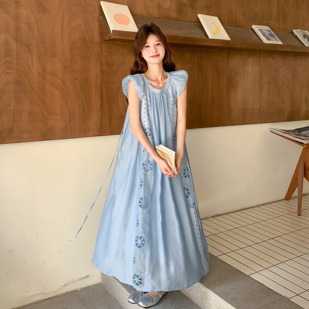 【新款】设计感蓝色连衣裙夏季2D111-SMQ001P135K188,女装连衣裙,2D111