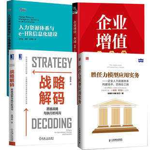全4册 跨越战略与执行 HR信息化建设企业增值一本通战略价值链优势组织效能胜任力模型应用实务战略解码 鸿沟 人力资源体系与e