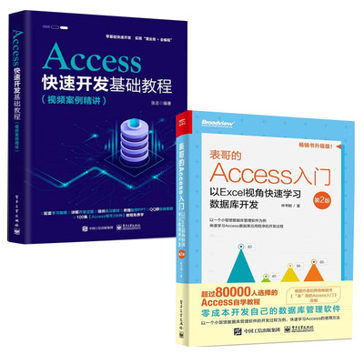 【全2册】表哥的Access入门以Excel视角快速学习数据库开发第2版Access快速开发基础教程视频案例精讲Access2007至2021版本数据