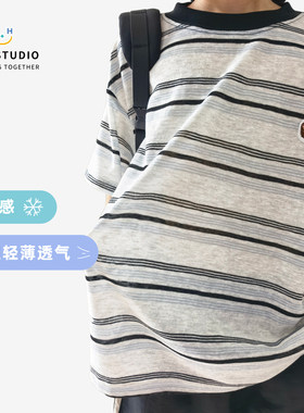 威廉家轻薄透气中大童天丝雪花T