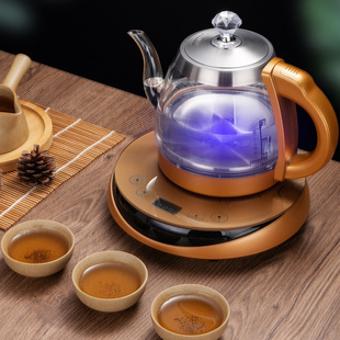 全自动上水电热水壶玻璃烧水壶底部抽水泡茶专用家电磁煮茶壶器炉