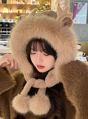 雷锋帽女冬骑车韩版保暖防寒加绒