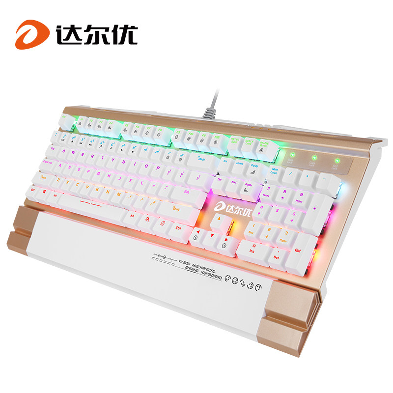 赔本清仓~达尔优VX300背光机械电竞游戏键盘USB口LOL