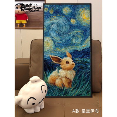 肌理油画复古北欧简约艺术装饰画