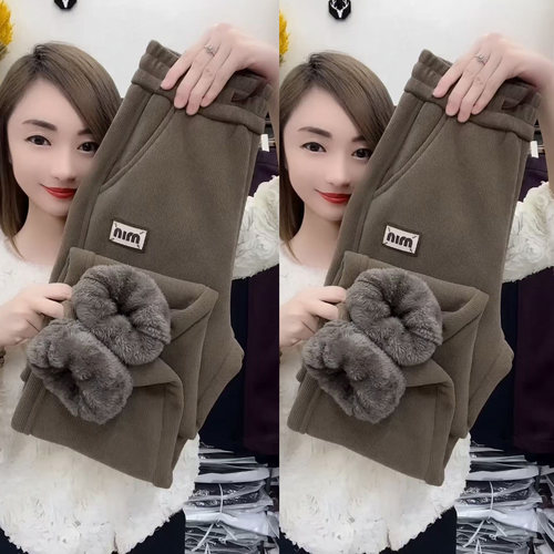 冬季特厚北极绒保暖通勤运动卫裤