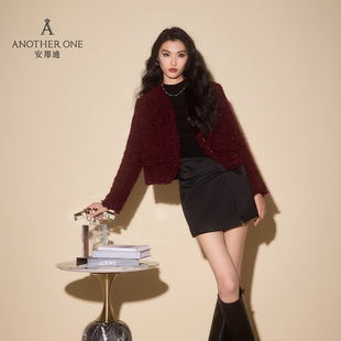 ANOTHER ONE安那迪小香风羽绒服女冬天千金穿搭时尚气质短外套