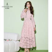 ANOTHER ONE安那迪富家千金高级感穿搭紫色连衣裙法式 气质公主风