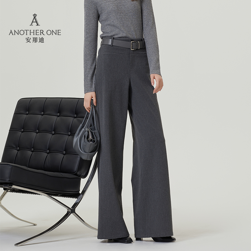 通勤气质挺括直筒西装裤