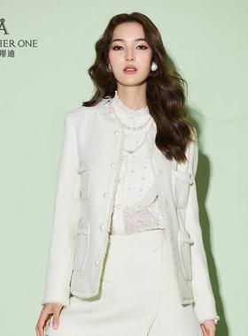 ANOTHER ONE安那迪法式气质衬衫肌理感提花设计白衬衣时尚别致