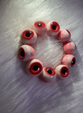 小众血腥仿真眼球眼珠手串眼球手链仿真血丝