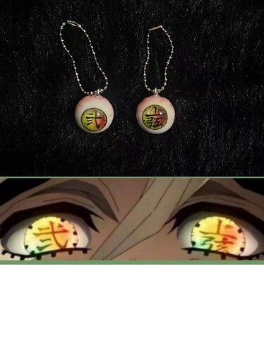 鬼灭之刃动漫眼球纯手工书包挂件二次元节日礼物