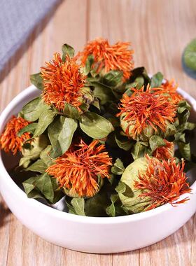 橙菠萝干花头红花头手工装饰