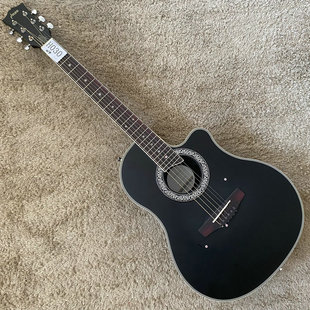 HAZE 奥威逊款式 民谣吉他圆背拾音器开孔库存瑕疵 黑色特价