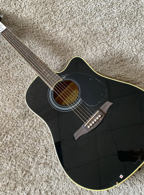 极风 Blast AG280云杉木合板民谣木吉他 41寸缺角黑色初学瑕疵