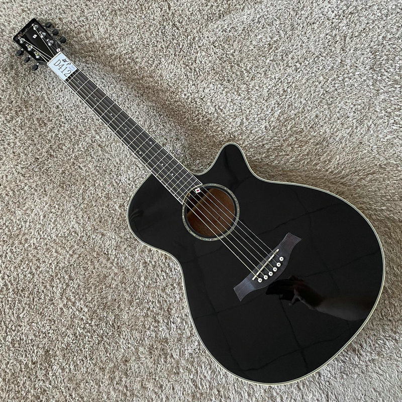 极风 Blast 云杉桃花芯木合板民谣木吉他 40寸库存 缺角黑色 微瑕