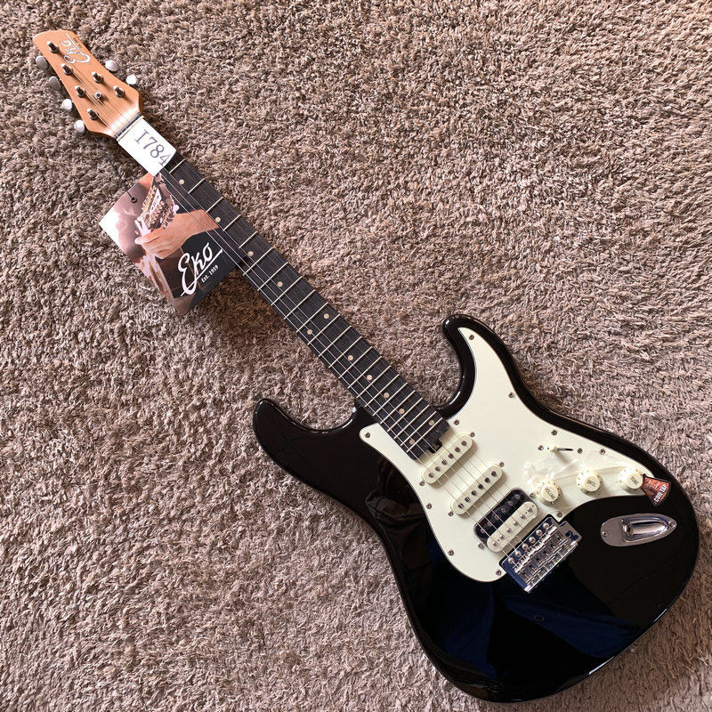 意大利 EKO ST款式 电吉他单单双切单拾音器 复古单摇24品 黑色