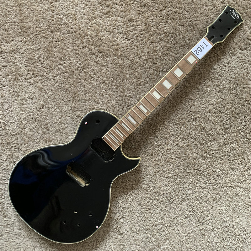 库存 JD杰克丹尼 LP 电吉他 Custom J&D 22品黑色半成品 完成瑕疵