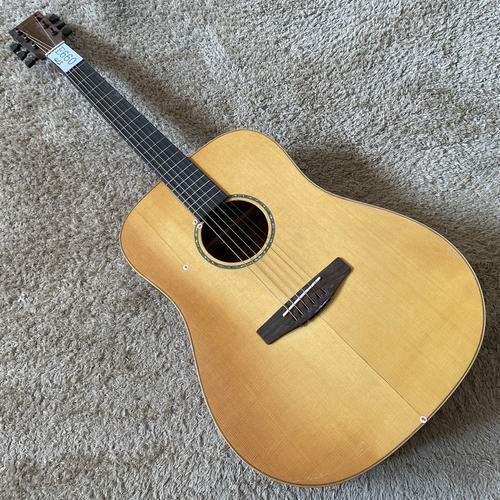 品牌 Caraya 歌利亚云杉木面单板民谣木吉他41寸库存 原木色 瑕疵