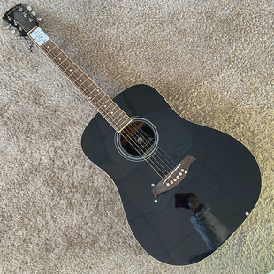 樱花 Sakura 41英寸民谣木吉他合板黑色圆角瑕疵装饰琴道具琴