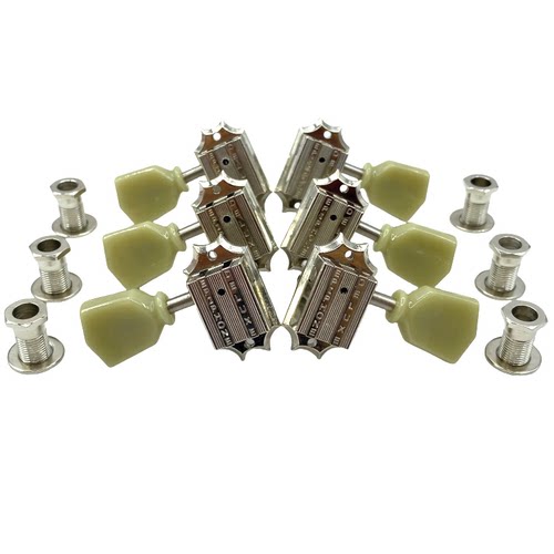 正品EPIPHONE 10MM木吉他弦钮 电吉他双边复古琴钮弦轴卷弦器镍银