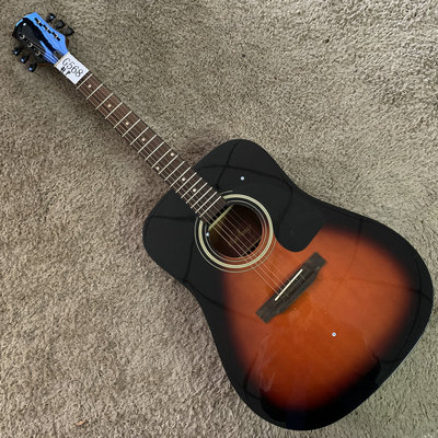 无标EPI PRO云杉桃花心木原声民谣木吉他合板 41寸初学日落色微瑕