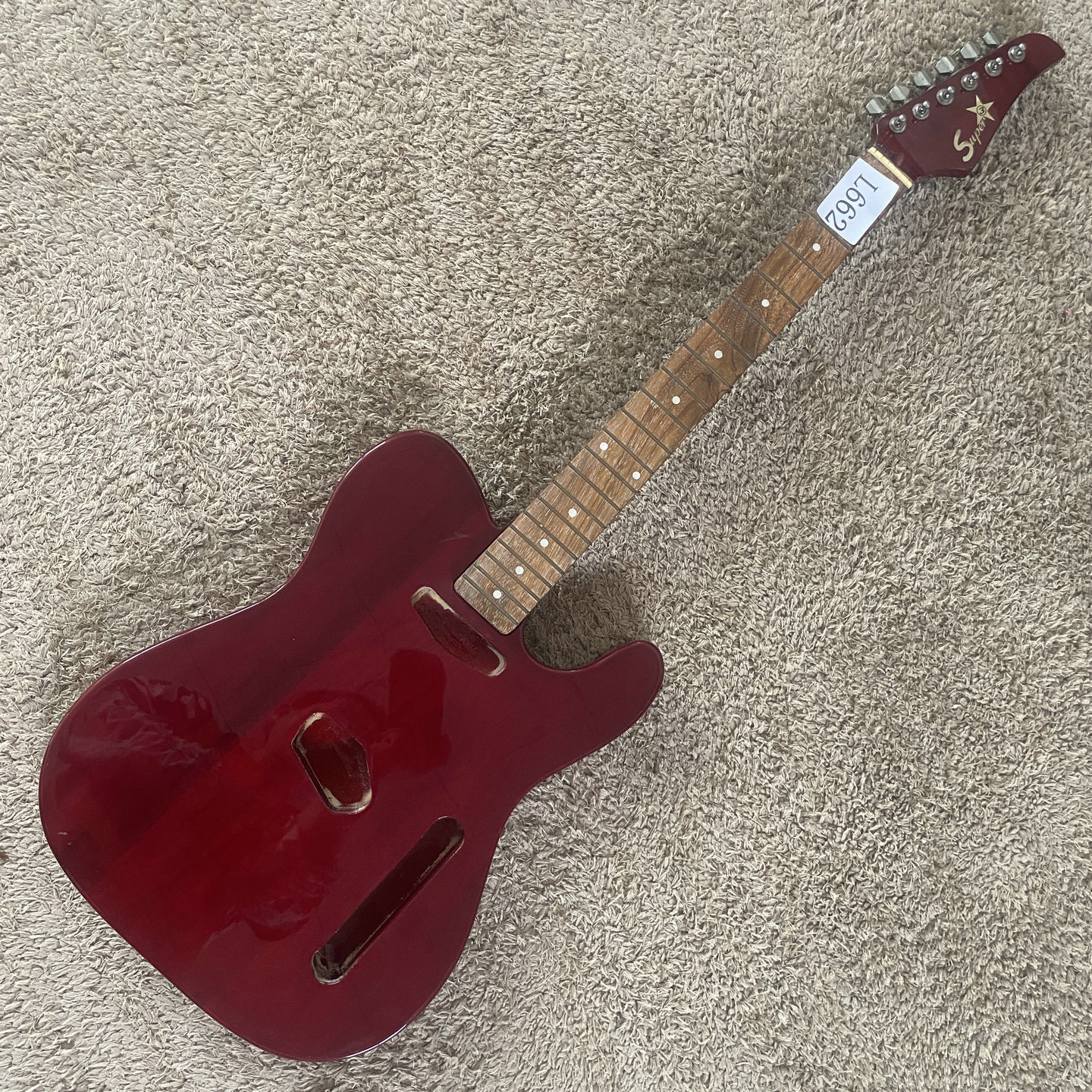 出口库存 TL 电吉他半成品 TELE 21品 泰来酒红色 DIY 缺配件