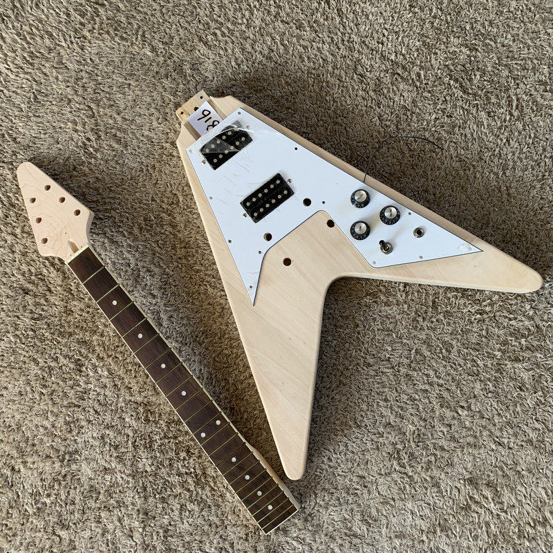 库存 ROCKTILE 燕尾 电吉他半成品DIY未完成 V型带拾音器线路