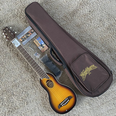 美国Washburn RO10勇士34寸民谣木吉他面单 旅行琴带包微瑕日落色