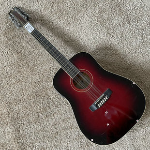 库存瑕疵 台湾品牌 SX 12弦 电箱云杉段木合板民谣木吉他装饰道具