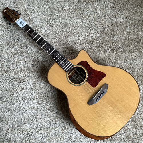 品牌 Caraya 41英寸 云杉木民谣木吉他面单板靠手库存初学 微瑕