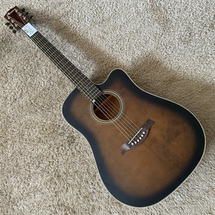 库存卢森 Rosen 云杉桃花心木合板民谣木吉他41英寸C角入门 微瑕