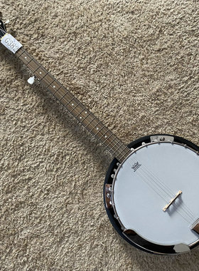 出口Countryman 5弦班卓琴 Banjo斑鸠琴REMO 鼓皮 渐变棕红色微瑕