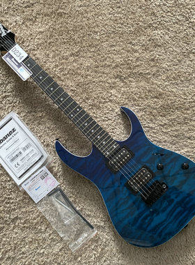 微瑕 IBanez 依班娜 艾宾斯 GRG120QASP 电吉他 小双摇24品 蓝色