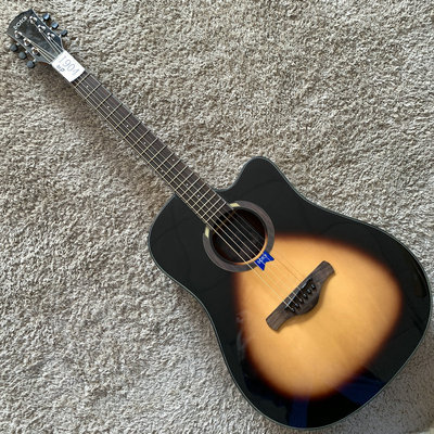 品牌 Dotch 道奇云杉木民谣木吉他合板 41寸库存缺角日落色微瑕