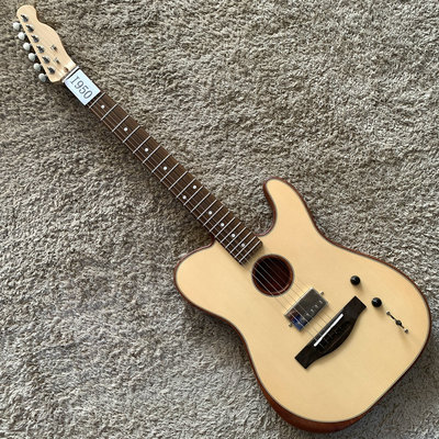 TL 款靠手云杉木桃花芯电木两用吉他 TELE 22品 原木色静音专业