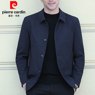 皮尔卡丹秋冬季加棉免烫休闲夹克